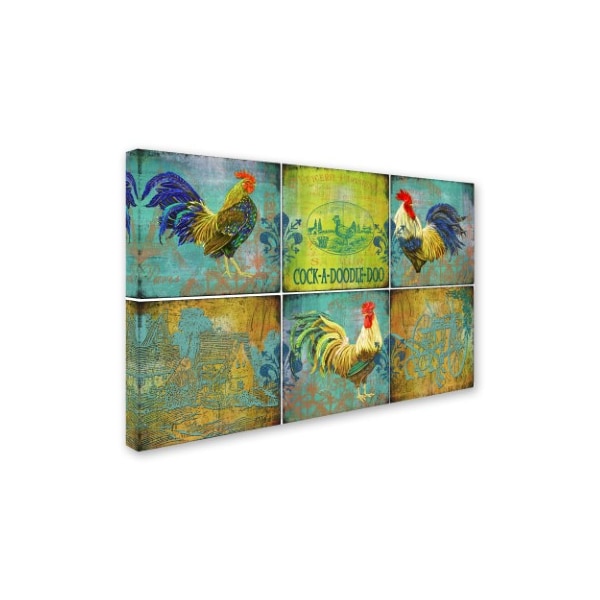 Jean Plout 'Rooster Set 3' Canvas Art,12x19